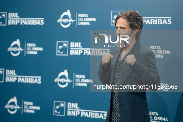 Gael Garcia Bernal attends the ''Maquina - Il Pugile'' photocall during the 19th Rome Film Festival at Auditorium Parco Della Musica in Rome...