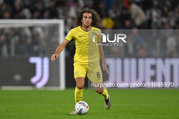 Matteo Guendouzi of SS Lazio is in action during the Juventus FC vs. SS Lazio match, the 8th round of the Italian Lega Serie A Enilive 24/25...