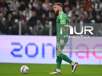 Michele Di Gregorio of Juventus FC is in action during the Juventus FC vs. SS Lazio match, the 8th turn of the Italian Lega Serie A Enilive...