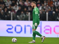 Michele Di Gregorio of Juventus FC is in action during the Juventus FC vs. SS Lazio match, the 8th turn of the Italian Lega Serie A Enilive...