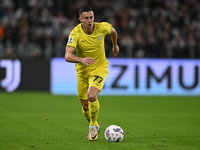 Adam Marusic of SS Lazio is in action during the Juventus FC vs. SS Lazio match, the 8th round of the Italian Lega Serie A Enilive 24/25, at...