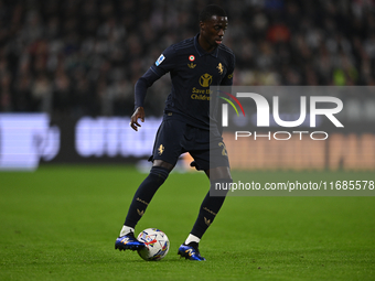 Timothy Weah of Juventus FC is in action during the Juventus FC vs. SS Lazio match, the 8th round of the Italian Lega Serie A Enilive 24/25,...