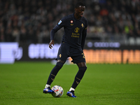 Timothy Weah of Juventus FC is in action during the Juventus FC vs. SS Lazio match, the 8th round of the Italian Lega Serie A Enilive 24/25,...