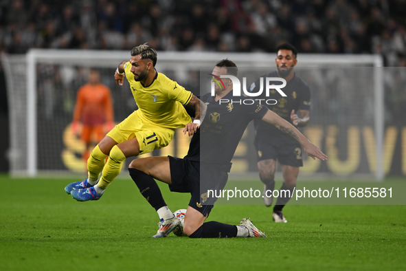 Valentin Castellanos of SS Lazio and Federico Gatti of Juventus FC battle for the ball during the Juventus FC - SS Lazio match, 8th turn of...