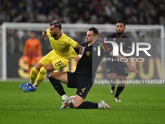 Valentin Castellanos of SS Lazio and Federico Gatti of Juventus FC battle for the ball during the Juventus FC - SS Lazio match, 8th turn of...