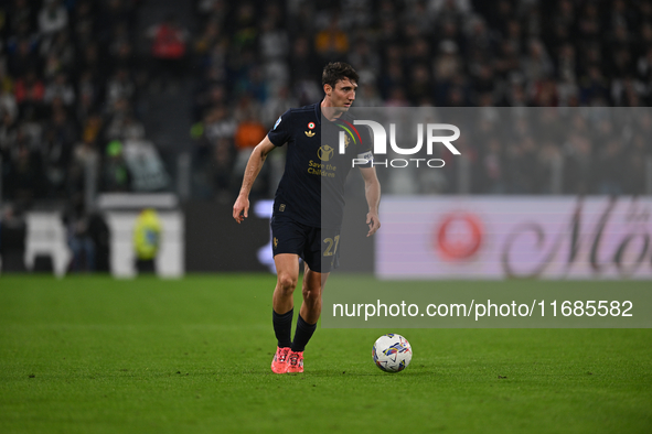 Andrea Cambiaso of Juventus FC is in action during the match between Juventus FC and SS Lazio in the 8th round of the Italian Lega Serie A E...