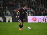 Andrea Cambiaso of Juventus FC is in action during the match between Juventus FC and SS Lazio in the 8th round of the Italian Lega Serie A E...