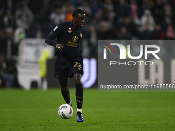 Timothy Weah of Juventus FC is in action during the Juventus FC vs. SS Lazio match, the 8th round of the Italian Lega Serie A Enilive 24/25,...