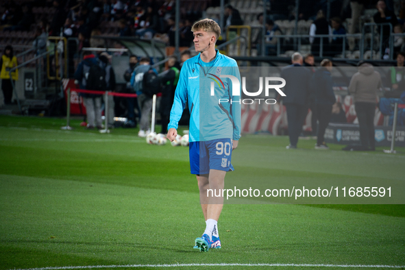 Wojciech Monka warms up before the game between KS Cracovia and Lech Poznan in Krakow, Poland, on October 19, 2024. PKO BP Ekstraklasa, Poli...