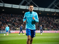 Afonso Sousa warms up before the game between KS Cracovia and Lech Poznan in Krakow, Poland, on October 19, 2024, during the PKO BP Ekstrakl...