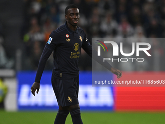 Timothy Weah of Juventus FC looks on during the match between Juventus FC and SS Lazio in the 8th round of Italian Lega Serie A Enilive 24/2...