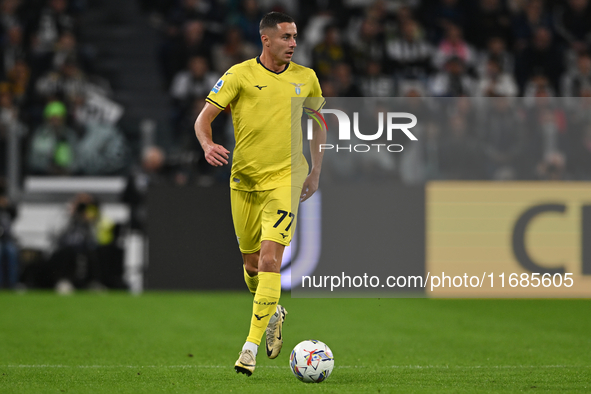 Adam Marusic of SS Lazio is in action during the Juventus FC vs. SS Lazio match, the 8th round of the Italian Lega Serie A Enilive 24/25, at...