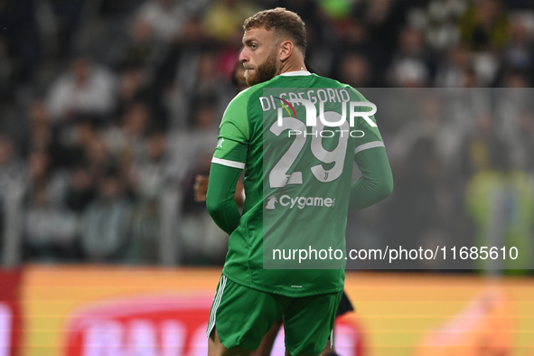 Michele Di Gregorio of Juventus FC is in action during the Juventus FC vs. SS Lazio match, the 8th turn of the Italian Lega Serie A Enilive...