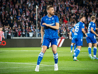 Bartosz Salamon participates in the game between KS Cracovia and Lech Poznan in Krakow, Poland, on October 19, 2024. This is a PKO BP Ekstra...