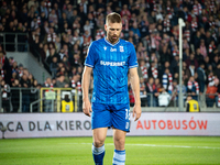 Bartosz Salamon participates in the game between KS Cracovia and Lech Poznan in Krakow, Poland, on October 19, 2024. This is a PKO BP Ekstra...