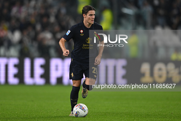 Nicolo Fagioli of Juventus FC is in action during the match between Juventus FC and SS Lazio in the 8th round of the Italian Lega Serie A En...