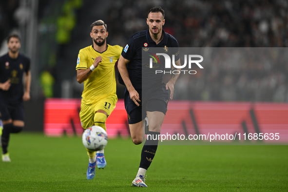 Federico Gatti of Juventus FC is in action during the Juventus FC vs. SS Lazio match, the 8th turn of the Italian Lega Serie A Enilive 24/25...