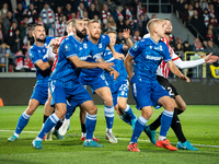 A PKO BP Ekstraklasa game takes place between KS Cracovia and Lech Poznan in Krakow, Poland, on October 19, 2024. This is a Polish football...