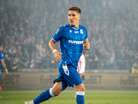 Joel Pereira participates in the game between KS Cracovia and Lech Poznan in Krakow, Poland, on October 19, 2024. This is a PKO BP Ekstrakla...