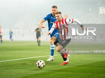 Benjamin Kallman participates in the game between KS Cracovia and Lech Poznan in Krakow, Poland, on October 19, 2024. This is a PKO BP Ekstr...