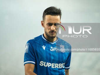 Afonso Sousa participates in the game between KS Cracovia and Lech Poznan in Krakow, Poland, on October 19, 2024. This is a PKO BP Ekstrakla...