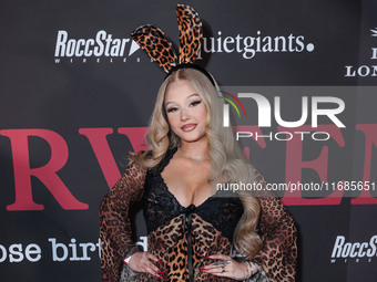 Alabama Barker arrives at Amberween - An Amber Rose Birthday Party held at a Private Residence on October 19, 2024 in Tarzana, Los Angeles,...