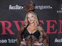 Alabama Barker arrives at Amberween - An Amber Rose Birthday Party held at a Private Residence on October 19, 2024 in Tarzana, Los Angeles,...