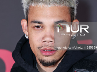 Roshon Fegan arrives at Amberween - An Amber Rose Birthday Party held at a Private Residence on October 19, 2024 in Tarzana, Los Angeles, Ca...