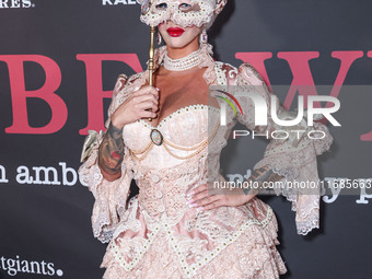 Amber Rose arrives at Amberween - An Amber Rose Birthday Party held at a Private Residence on October 19, 2024 in Tarzana, Los Angeles, Cali...