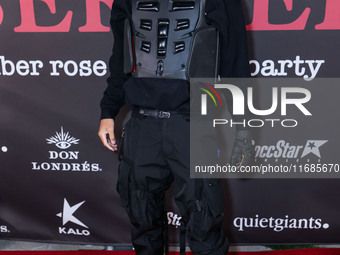 Roshon Fegan arrives at Amberween - An Amber Rose Birthday Party held at a Private Residence on October 19, 2024 in Tarzana, Los Angeles, Ca...