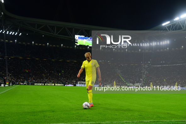 Gustav Isaksen of SS Lazio looks on during the Juventus FC - SS Lazio match, 8th turn of Italian Lega Serie A Enilive 24/25 in Allianz Stadi...