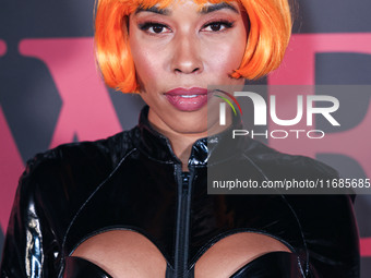 Nadia Garcia Sanders arrives at Amberween - An Amber Rose Birthday Party held at a Private Residence on October 19, 2024 in Tarzana, Los Ang...