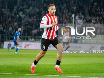 Benjamin Kallman participates in the game between KS Cracovia and Lech Poznan in Krakow, Poland, on October 19, 2024. This is a PKO BP Ekstr...