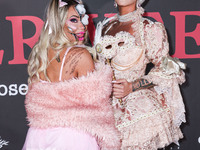 Hazel-E and Amber Rose arrive at Amberween - An Amber Rose Birthday Party held at a Private Residence on October 19, 2024 in Tarzana, Los An...