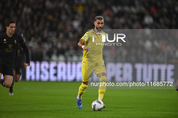 Gustav Isaksen of SS Lazio is in action during the Juventus FC vs. SS Lazio match, the 8th round of the Italian Lega Serie A Enilive 24/25,...