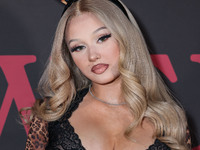 Alabama Barker arrives at Amberween - An Amber Rose Birthday Party held at a Private Residence on October 19, 2024 in Tarzana, Los Angeles,...