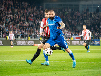 Mikael Ishak and Arttu Hoskonen participate in the game between KS Cracovia and Lech Poznan in Krakow, Poland, on October 19, 2024. This is...