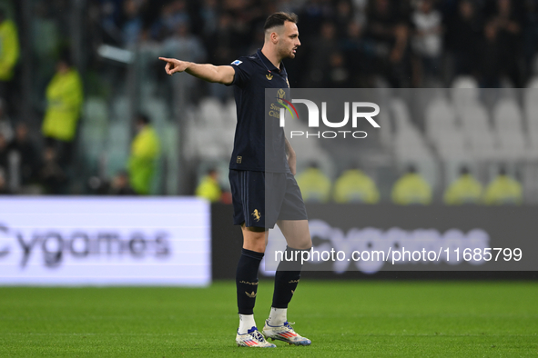 Federico Gatti of Juventus FC is in action during the Juventus FC vs. SS Lazio match, the 8th turn of the Italian Lega Serie A Enilive 24/25...