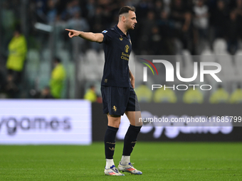 Federico Gatti of Juventus FC is in action during the Juventus FC vs. SS Lazio match, the 8th turn of the Italian Lega Serie A Enilive 24/25...