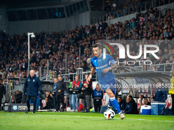 Afonso Sousa participates in the game between KS Cracovia and Lech Poznan in Krakow, Poland, on October 19, 2024. This is a PKO BP Ekstrakla...