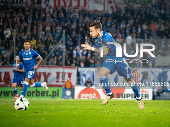 Afonso Sousa participates in the game between KS Cracovia and Lech Poznan in Krakow, Poland, on October 19, 2024. This is a PKO BP Ekstrakla...