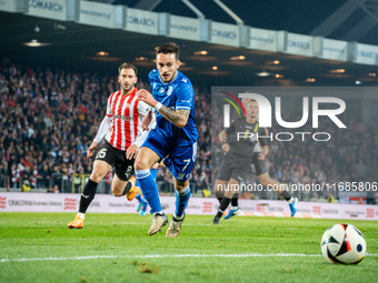 Afonso Sousa participates in the game between KS Cracovia and Lech Poznan in Krakow, Poland, on October 19, 2024. This is a PKO BP Ekstrakla...