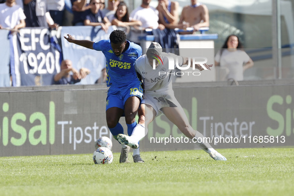 Giovanni Simeone of Napoli plays during the Serie A soccer match between Empoli FC and SSC Napoli at Stadio Carlo Castellani in Empoli, Ital...