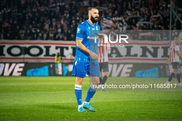 Mikael Ishak participates in the game between KS Cracovia and Lech Poznan in Krakow, Poland, on October 19, 2024. PKO BP Ekstraklasa, Polish...