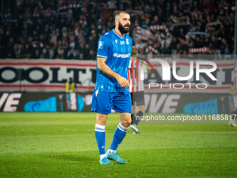 Mikael Ishak participates in the game between KS Cracovia and Lech Poznan in Krakow, Poland, on October 19, 2024. PKO BP Ekstraklasa, Polish...