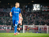 Antoni Kozubal participates in the game between KS Cracovia and Lech Poznan in Krakow, Poland, on October 19, 2024. This is a PKO BP Ekstrak...