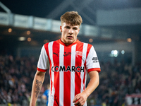 Filip Rozga participates in the game between KS Cracovia and Lech Poznan in Krakow, Poland, on October 19, 2024. It is a PKO BP Ekstraklasa,...