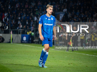 Michal Gurgul participates in the game between KS Cracovia and Lech Poznan in Krakow, Poland, on October 19, 2024. This is a PKO BP Ekstrakl...