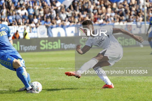 David Neres of Napoli plays during the Serie A soccer match between Empoli FC and SSC Napoli at Stadio Carlo Castellani in Empoli, Italy, on...