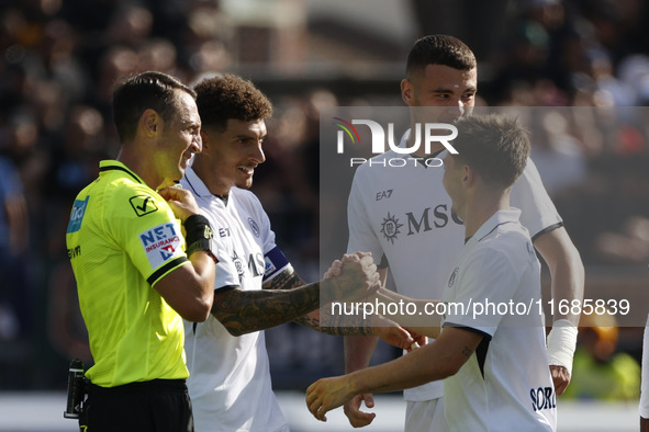 During the Serie A soccer match between Empoli FC and SSC Napoli at Stadio Carlo Castellani in Empoli, Italy, on October 20, 2024. 